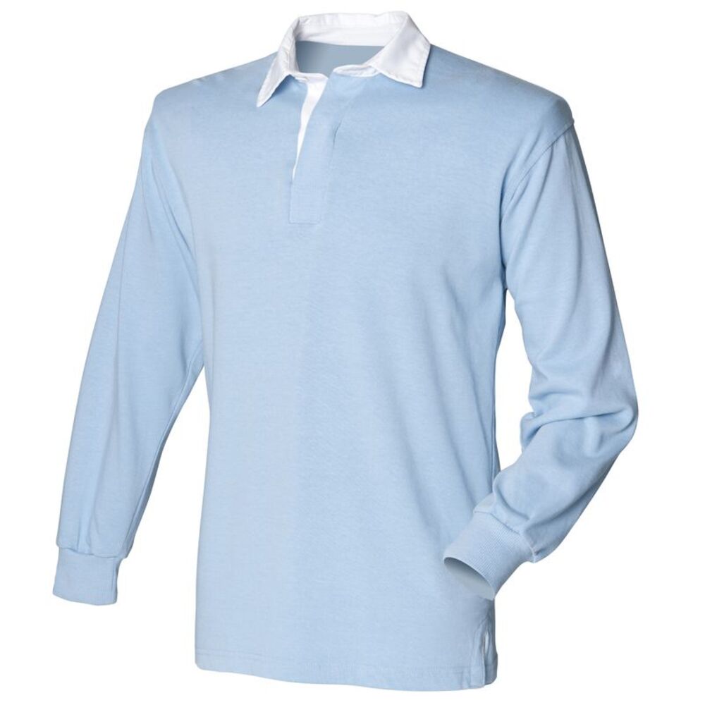 Front Row Mens Long Sleeve Sports Rugby Cotton Polo Shirt /T-Shirt/Top Szs S-3XL - Picture 4 of 5